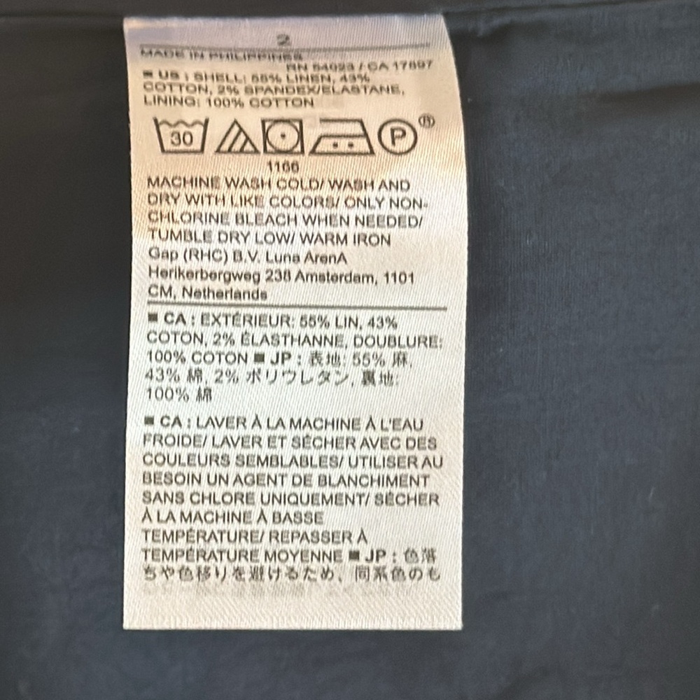 Banana Republic Classic Blue Herringbone Linen Blend Dress - Picture 10 of 13
